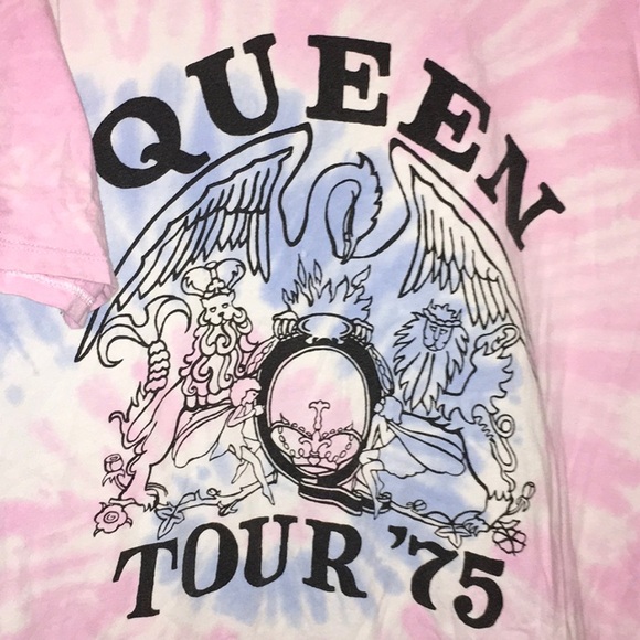 Blue and pink tie-dye t-shirt dress - Picture 2 of 3